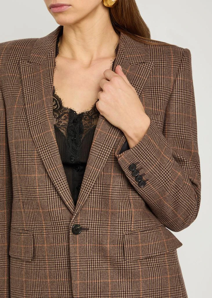 Yves Saint Laurent Houndstooth wool and cashmere-blend blazer 5