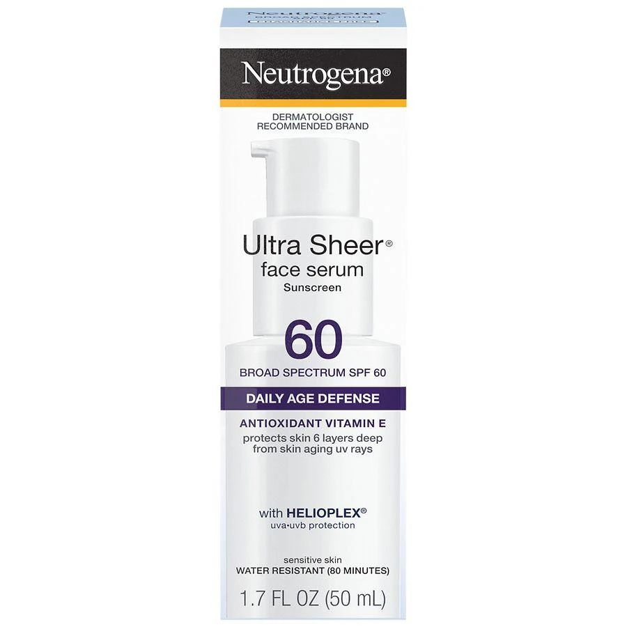 Neutrogena Ultra Sheer Moisturizing Serum, Vitamin E, SPF 60 1