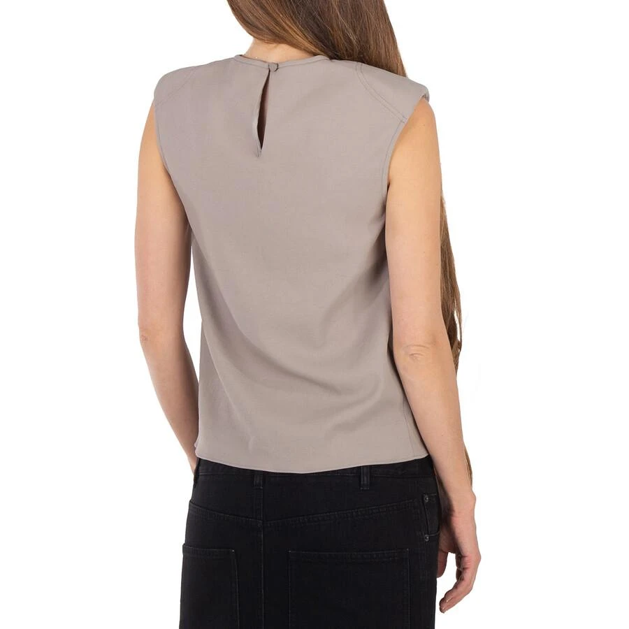 Tibi Ladies Mink Grey Chalky Drape Padded Shoulder Sleeveless Top 3