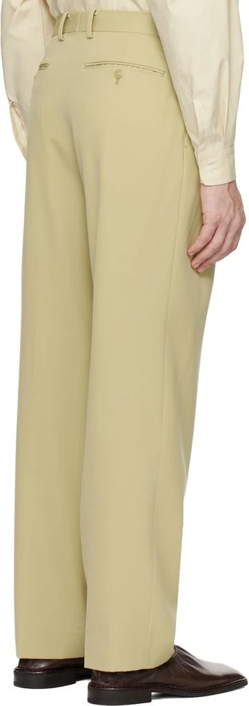 AURALEE Khaki Light Wool Max Gabardine Two-Tuck Trousers 3
