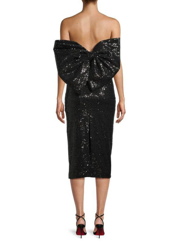 Alice by Temperley Loulou Sequined Bow-Back Midi-Dress 2