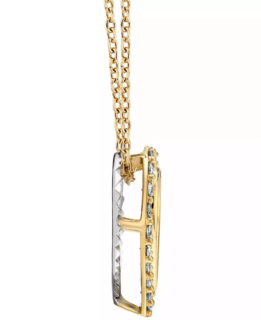 Macy
s Diamond Heart 18" Pendant Necklace (1/4 ct. t.w.) in 14k Two-Tone Gold 4
