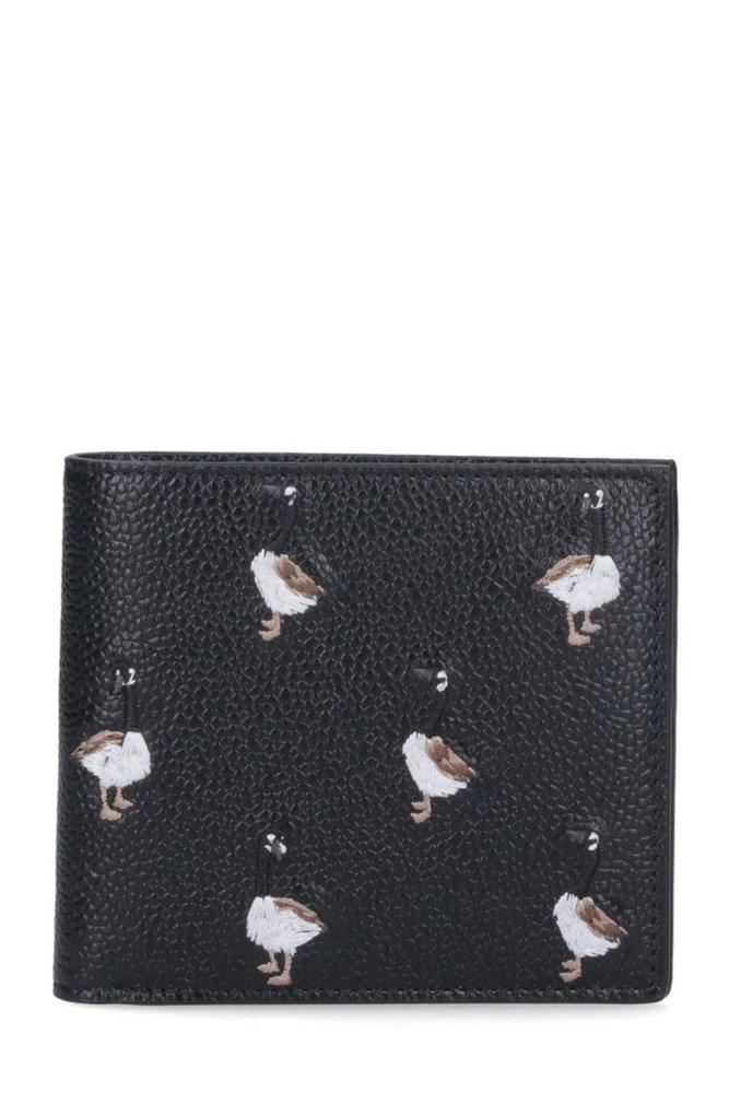 Thom Browne Thom Browne Embroidered Goose Textured Wallet