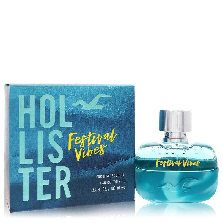HOLLISTER 2pcs Combo  Festival Vibes by  Eau De Toilette Spray 3.4 oz Men