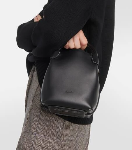 Loro Piana Bale Small leather bucket bag 6