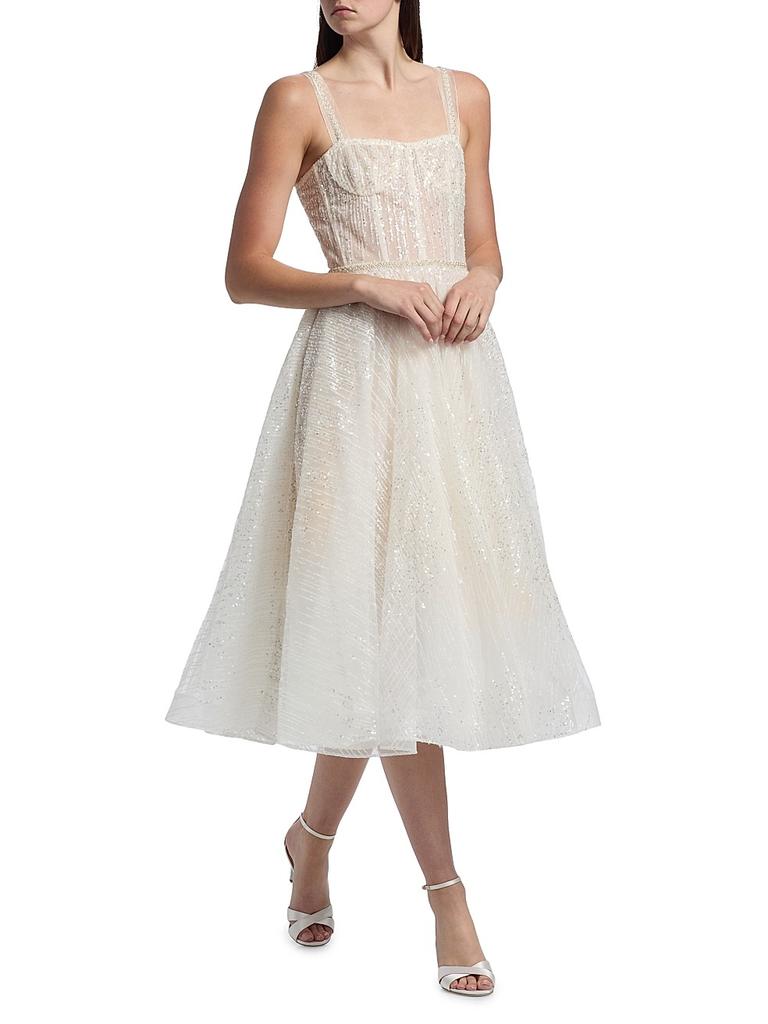 BRONX AND BANCO Mademoiselle Bridal Midi-Dress