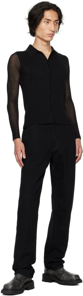 Eckhaus Latta Black Straight-Leg Jeans 4