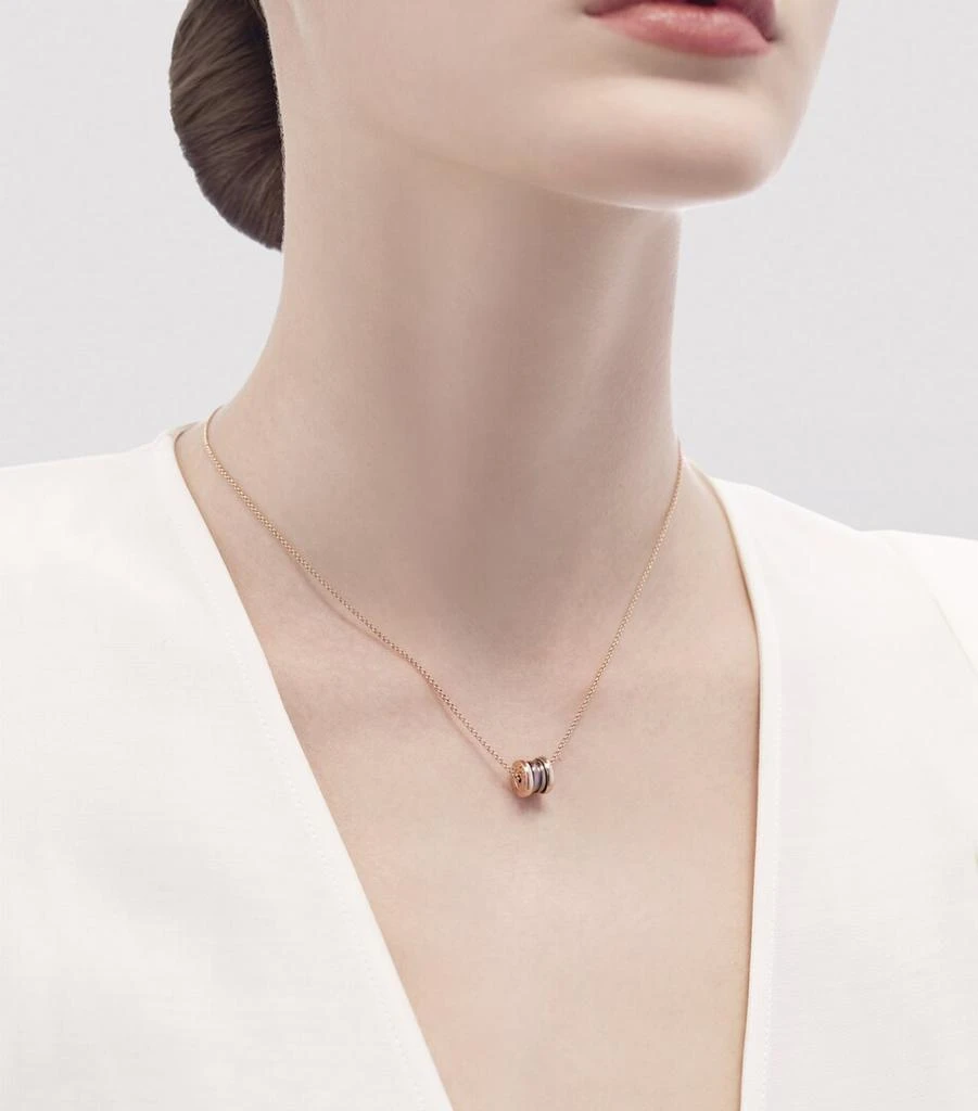 BVLGARI Rose Gold And Ceramic B.Zero1 Necklace 2