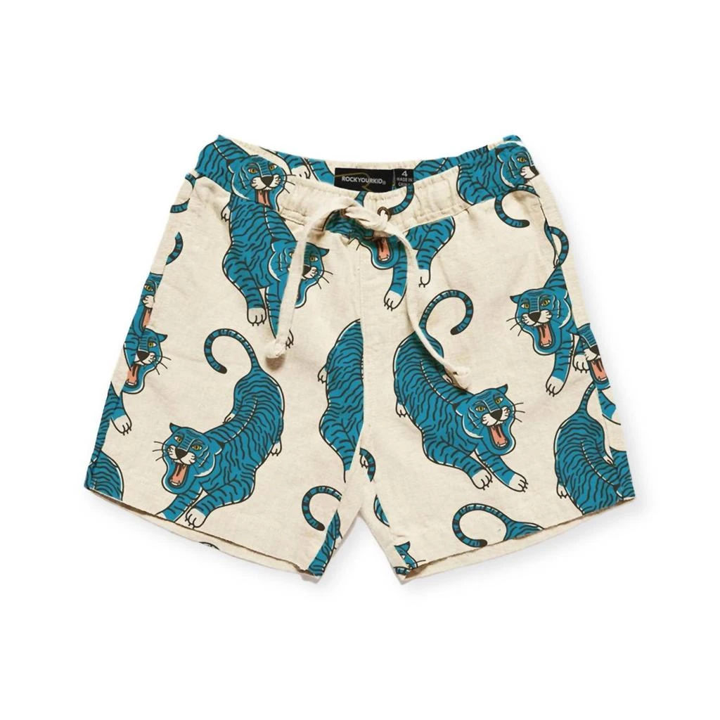 Rock Your Baby Rock Your Baby - Boy's Tiger Twins T-shirt & Go Tiger Shorts Set 3