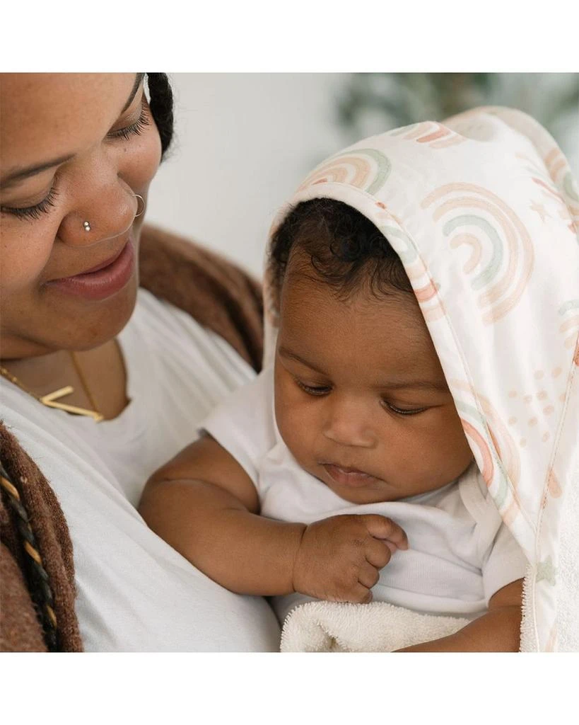 Crane Baby Parker Baby Rainbow Hooded Towel - Ages 0-3 5