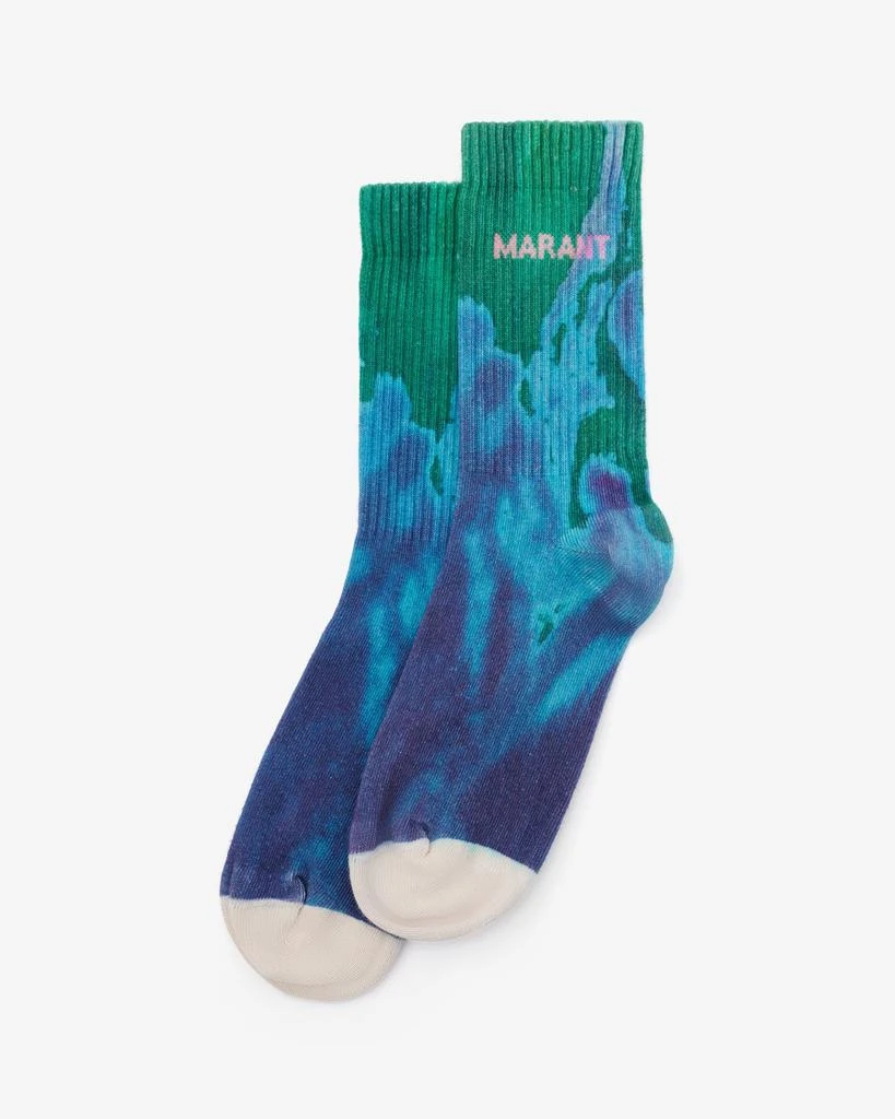 ISABEL MARANT ISABEL MARANT, DAVIZIA LOGO SOCKS - Women - Blue - OneSize 1