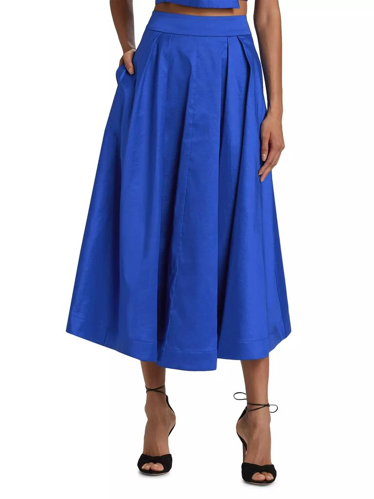 Milly Juliet Taffeta Midi-Skirt 3