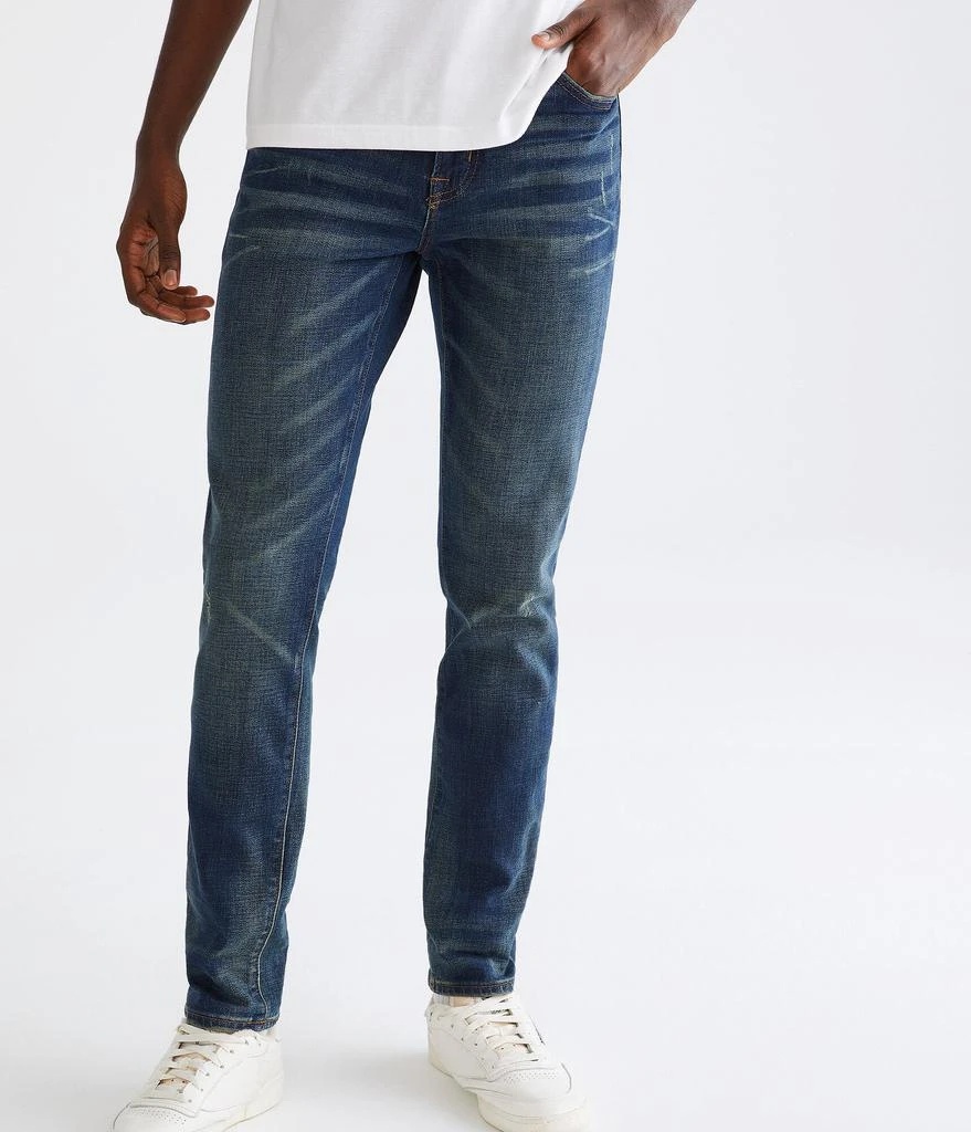 Aeropostale Men's Premium Air Straight Jeans – REPREVE Recycled Stretch Denim, Classic Straight Fit