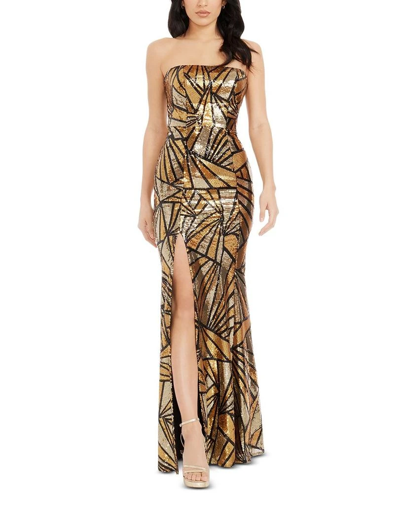 Dress The Population Janelle Geometric Sequin Mermaid Gown 1