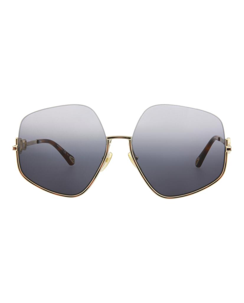 Chloé Square-Frame Metal Sunglasses