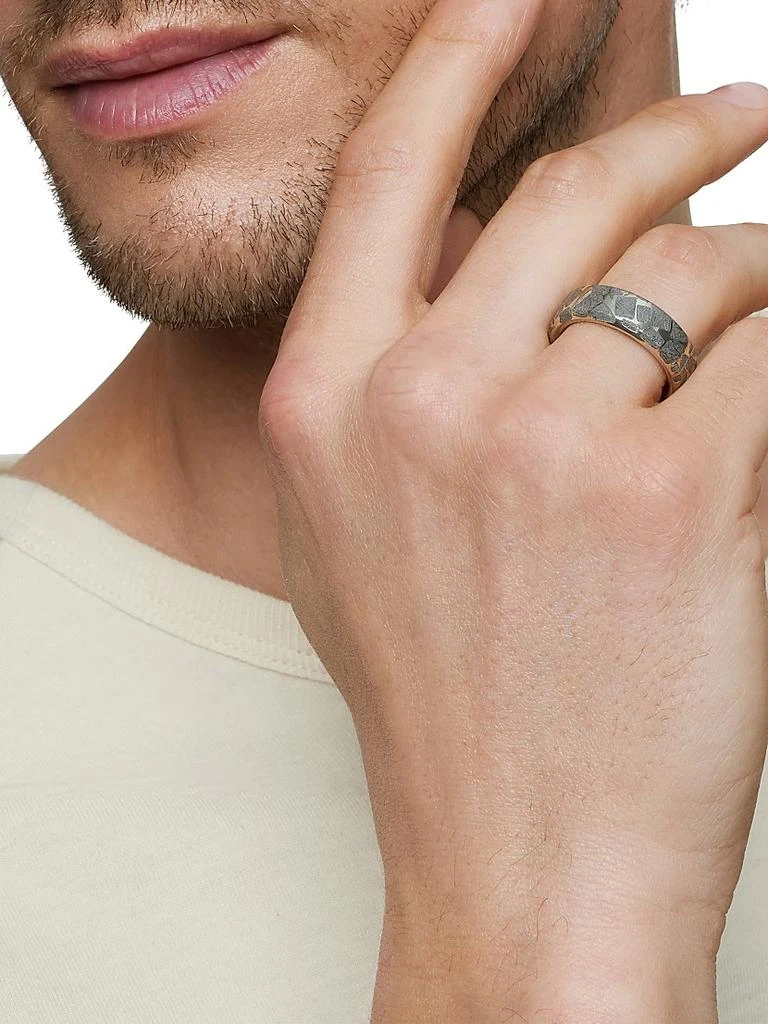 David Yurman Meteorite Band Ring in Sterling Silver, 8.5MM 7