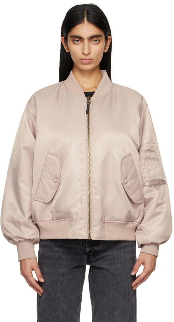 ANINE BING Beige Leon Bomber Jacket 1