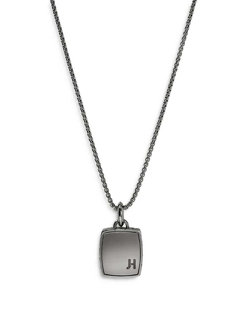 John Hardy Sterling Silver Black Onyx, Hematite 
Black Mother of Pearl Carved Chain Pendant Necklace, 22" 3