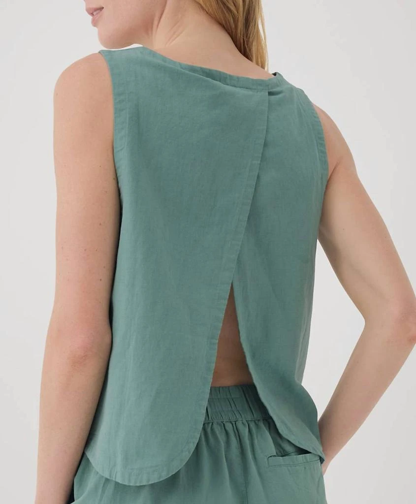 Pact Pact - Women's Canopy Linen Blend Tulip Back Tank 2