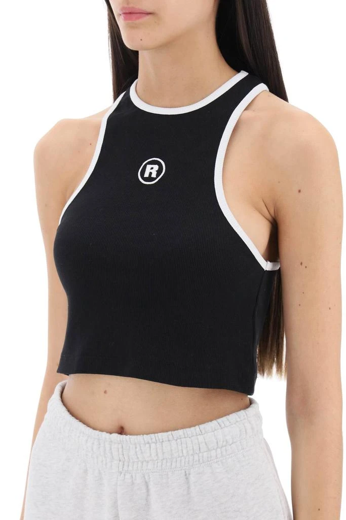 ROTATE Birger Christensen Rotate cropped top with logo embroidery 4