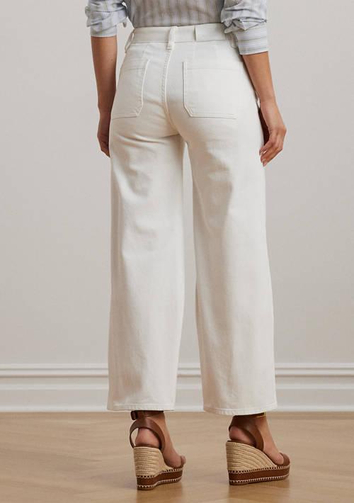 Ralph Lauren Ralph Lauren High Rise Wide Leg Cropped Jeans