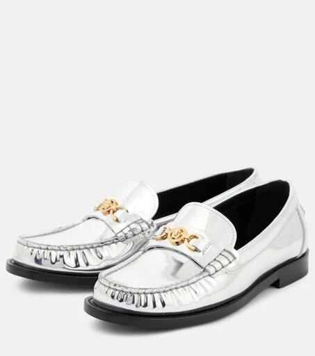 Versace Medusa 
95 metallic leather loafers 5