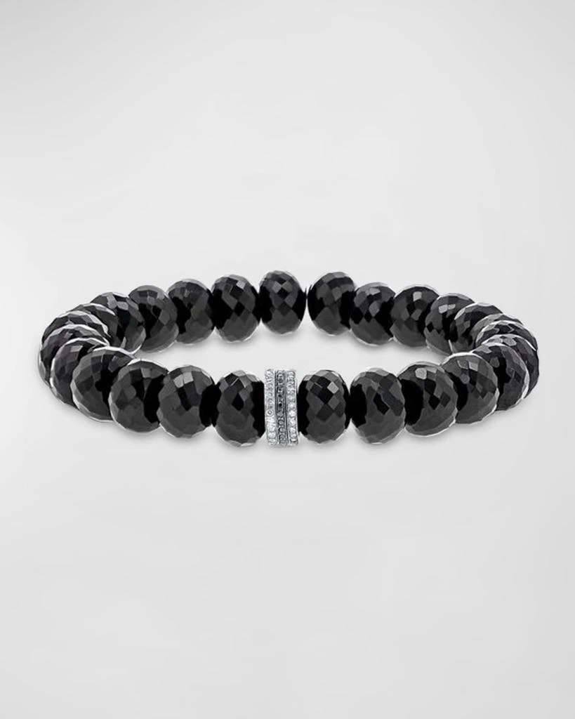 Sheryl Lowe Spinel Beaded Bracelet with Black and White Diamonds 1