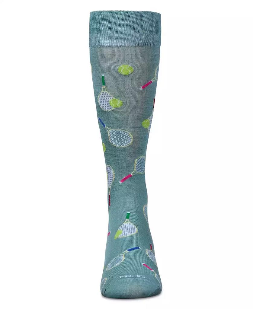 Memoi Men's Tennis Rayon Crew Socks
