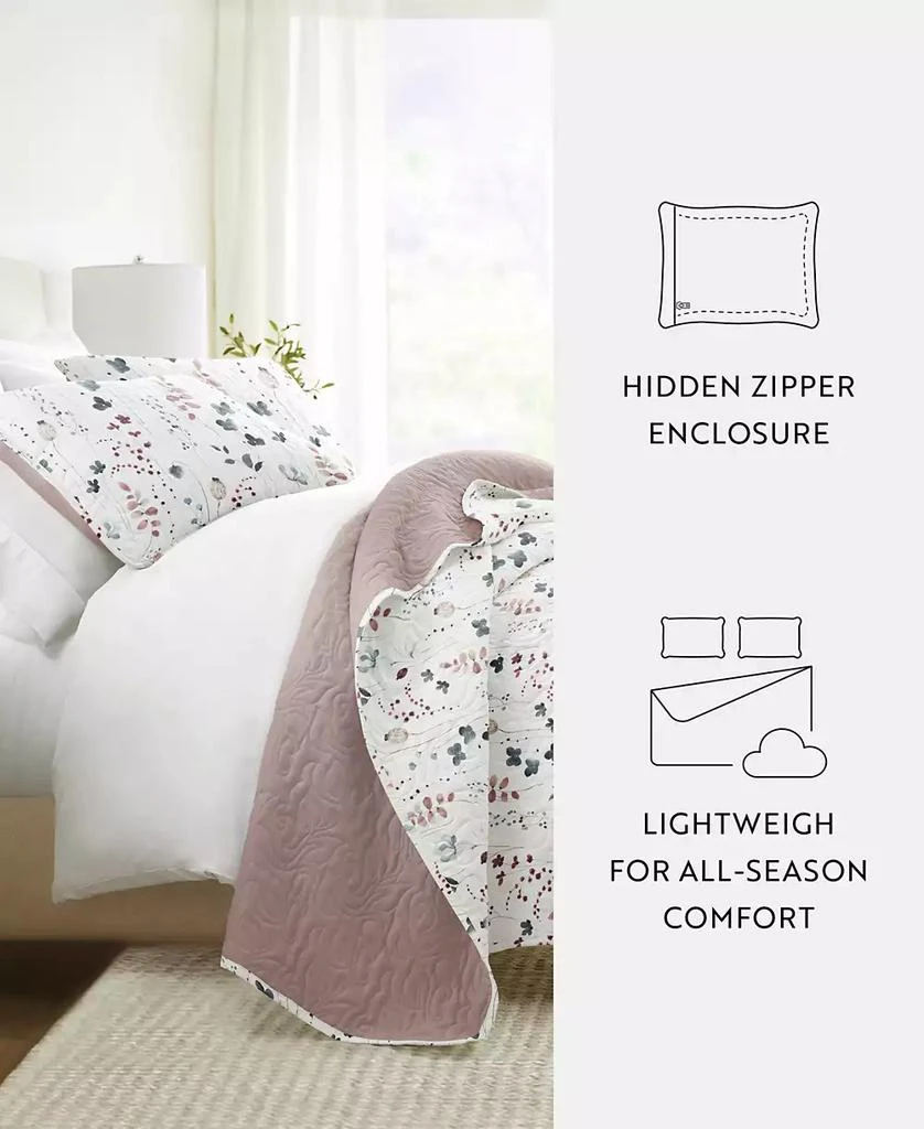 IENJOY HOME Poppy Bloom Reversible 2-Pc. Quilt Set 6
