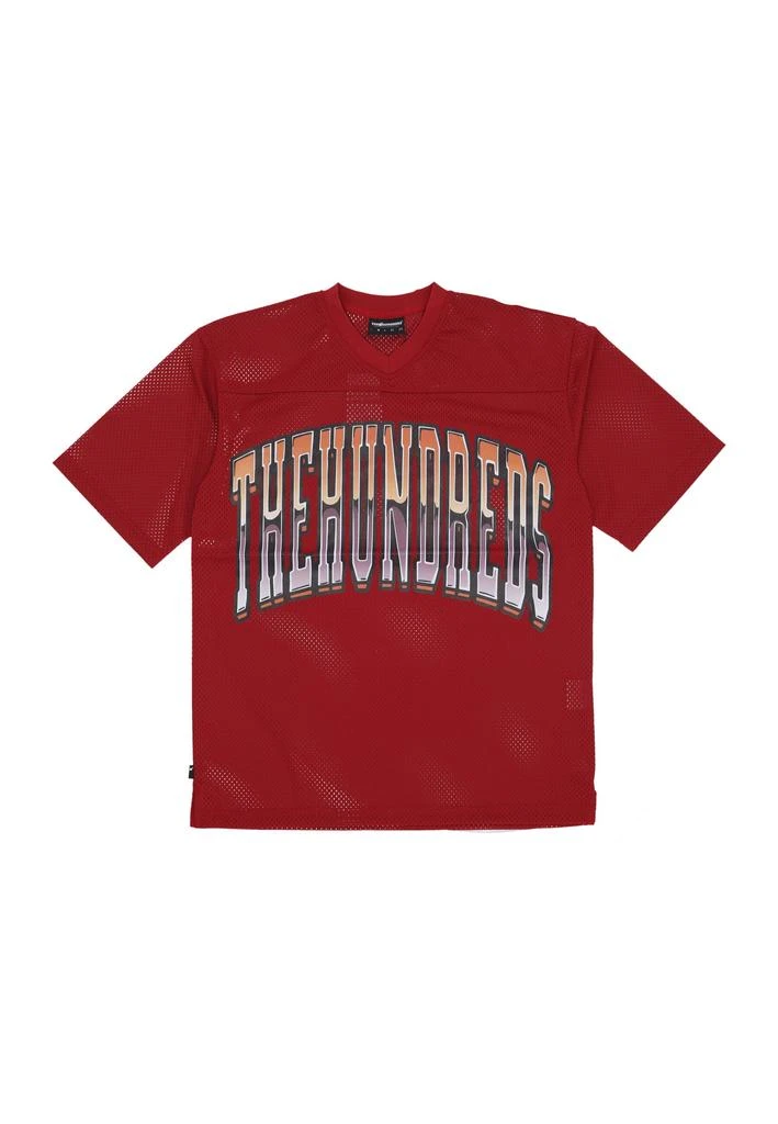 The Hundreds Men
s Division Football Jersey Burgundy