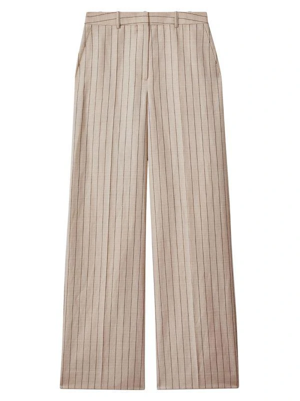 REISS Odette Pinstriped Wide-Leg Pants 5