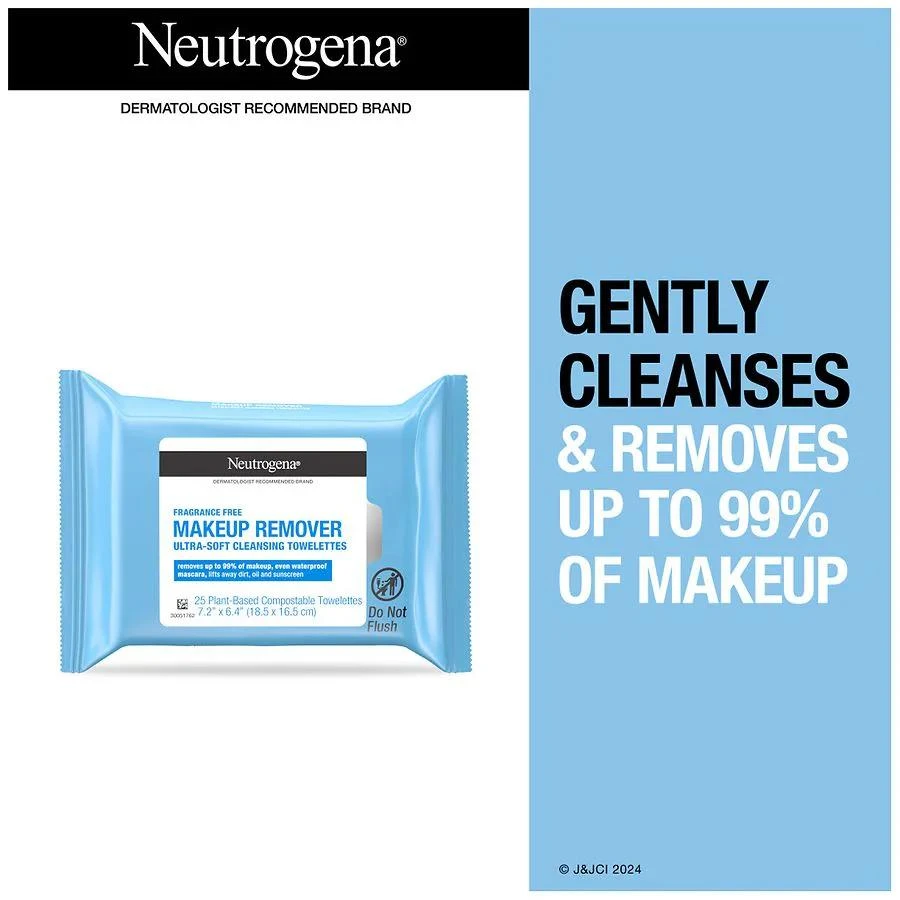 Neutrogena Makeup Remover Face Wipe Singles Fragrance-Free 3