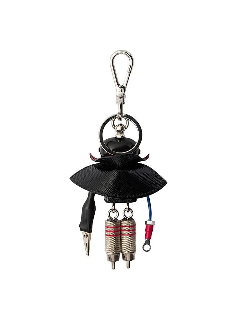 Prada Robot Saffiano Leather Bag Charm 3