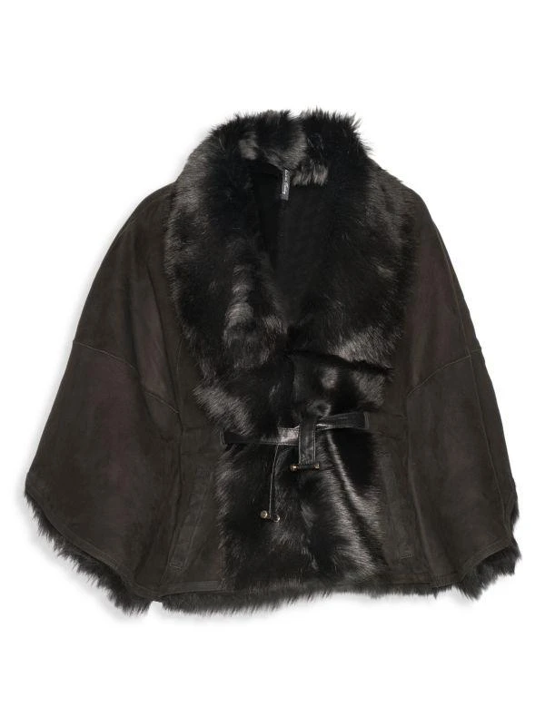 WOLFIE FURS Made for Generation Toscana Shearling Cape 1