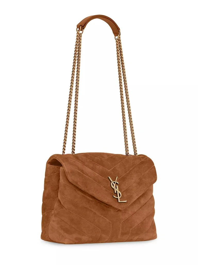 Yves Saint Laurent Loulou Small Shoulder Bag in Quilted Suede 4