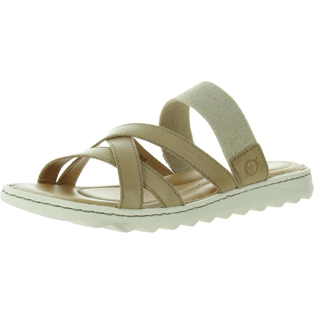 Shop Womens Stretch Leather Slide Sandals on Sale at BeyondStyle