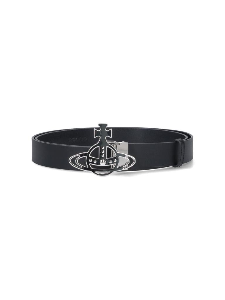 Orb Buckle Palladio Leather Belt – On Sale Now with Up to 32