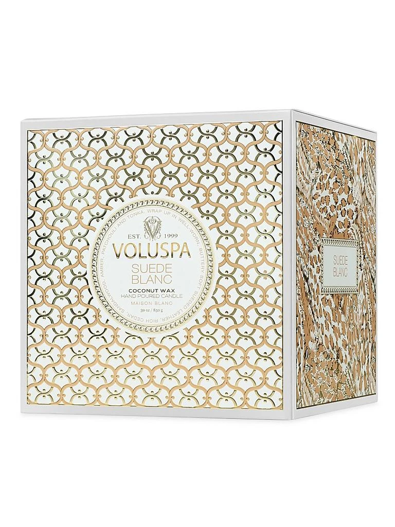 Voluspa Suede Blanc Luxe Candle 3