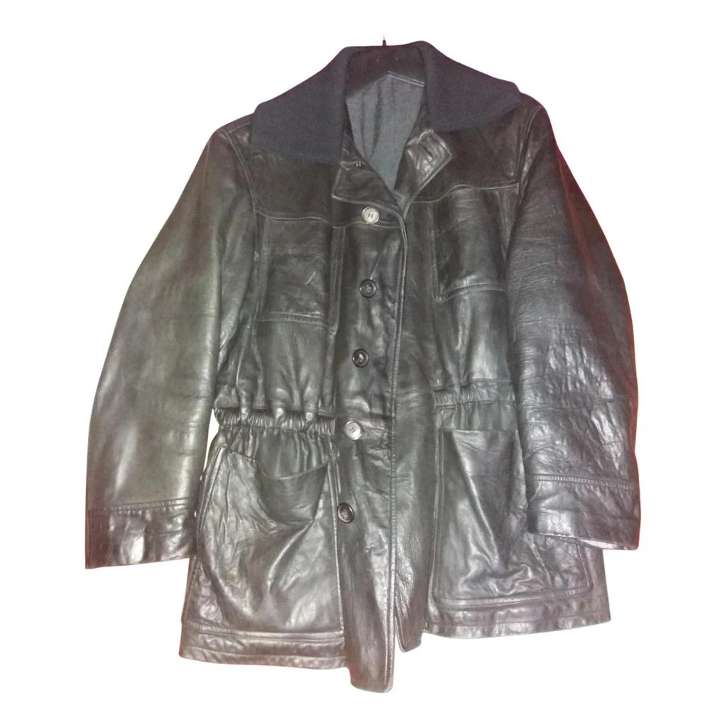 Romeo Gigli Romeo Gigli Leather peacoat 1
