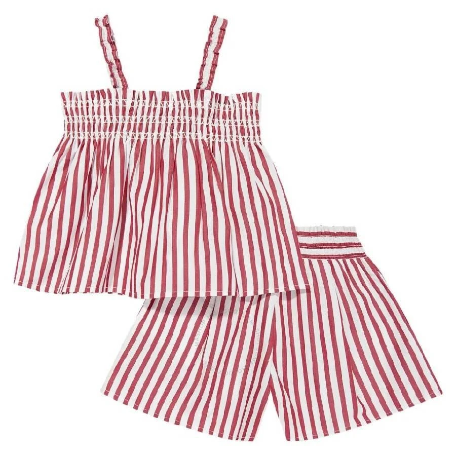 Ralph Lauren Girls Striped Pattern Shorts Set 2