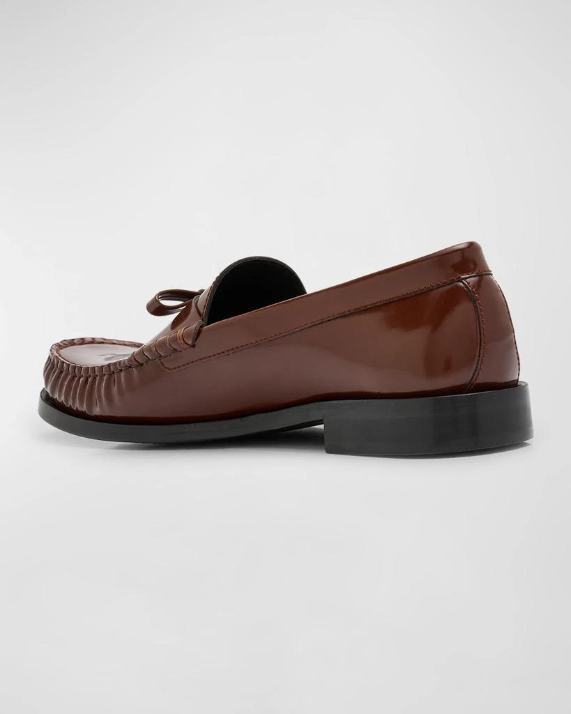 Stuart Weitzman Lottie Leather Bow Loafers 4