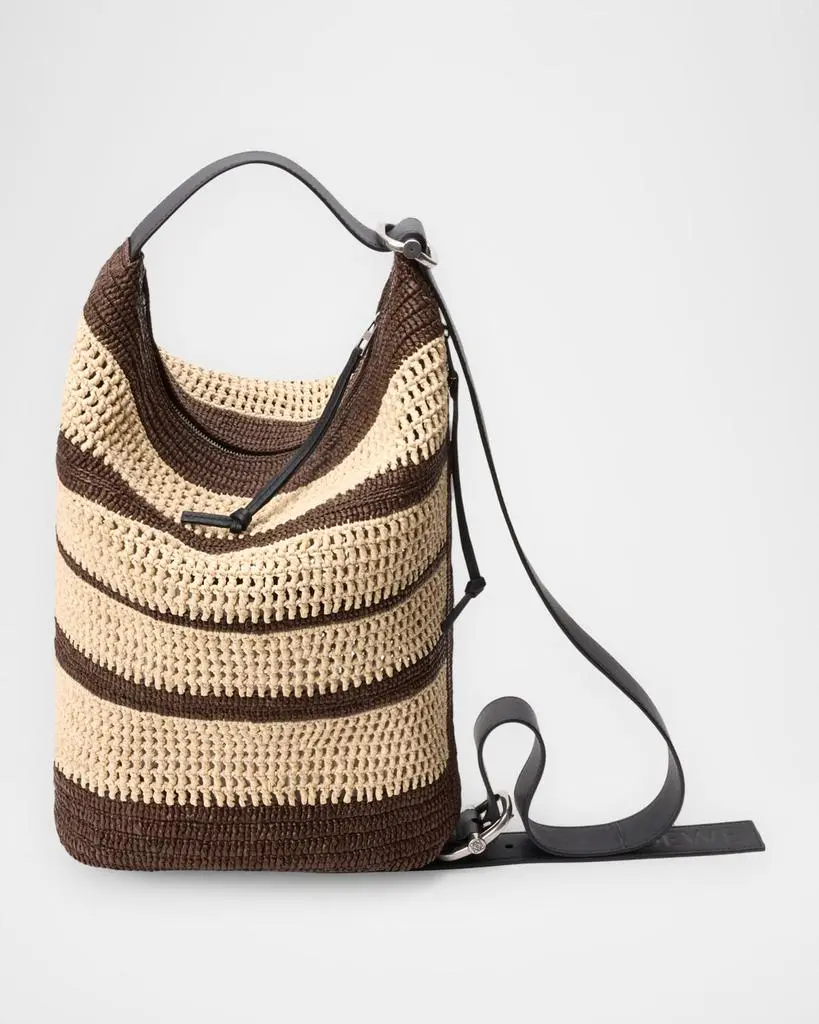 Loewe x Paula's Ibiza Men's Loop Raffia Hybrid Bucket Bag