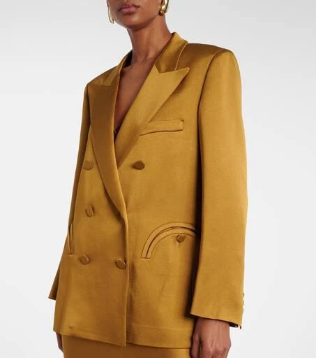 BLAZÉ MILANO Novalis double-breasted satin blazer 6