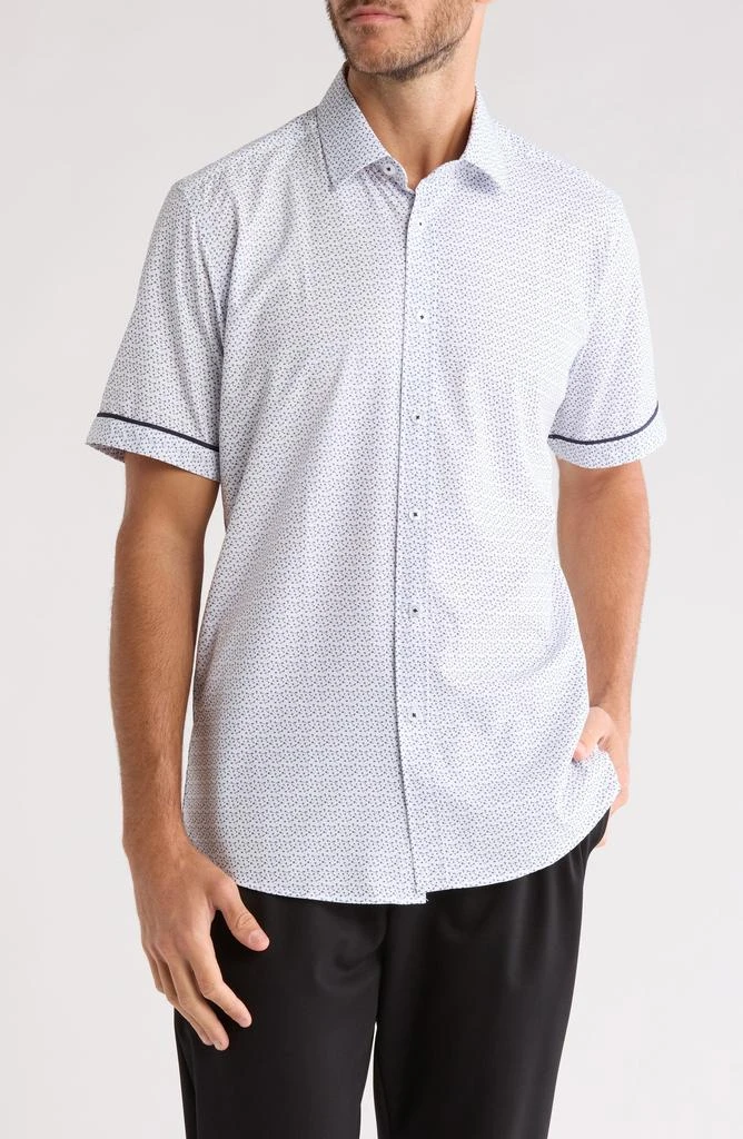 TR Premium Tipped Short Sleeve Button-Up Shirt 1