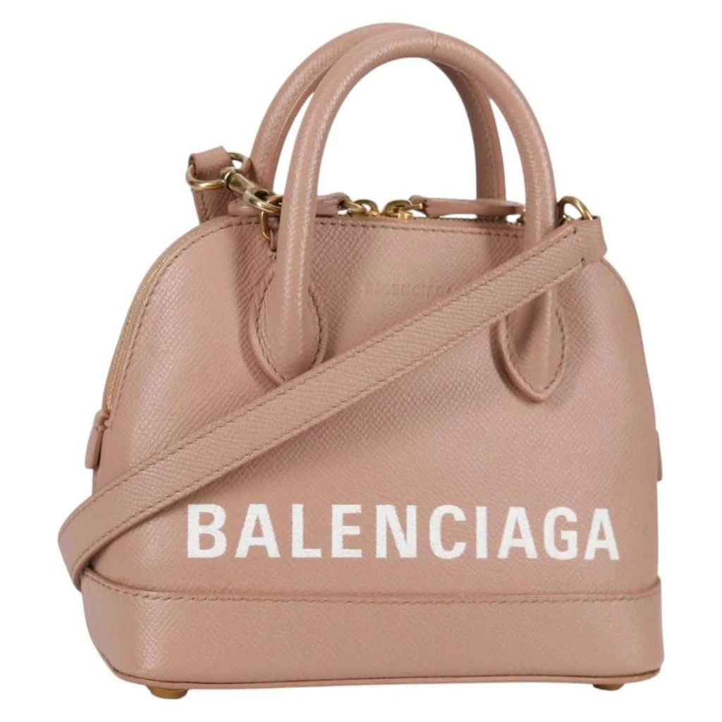 Balenciaga Logo Ville Bag Leather Leather Bag (Pre-Owned)