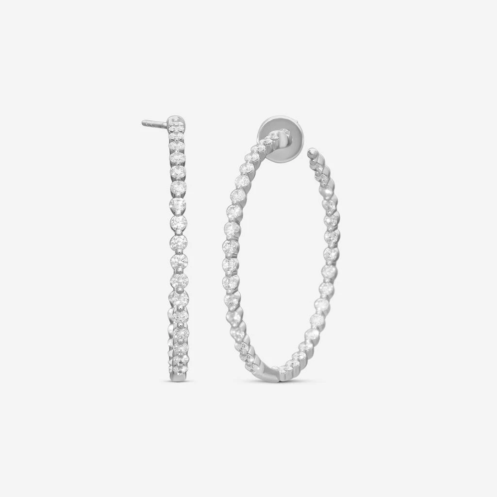 Mémoire Mémoire Aura 18K White Gold Diamond Hoop Earrings CHHO45935358W72000-copy