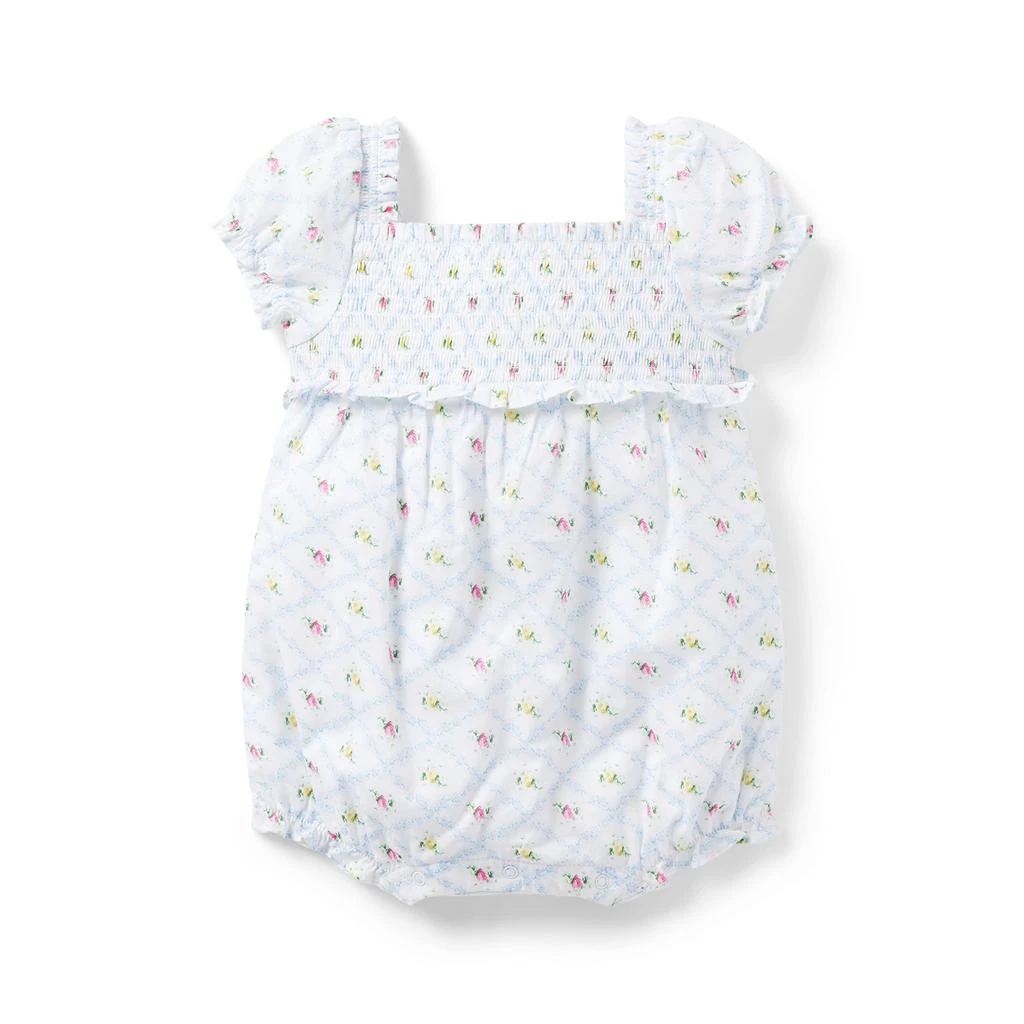 Janie and Jack Floral Smocked Bubble (Infant) 1
