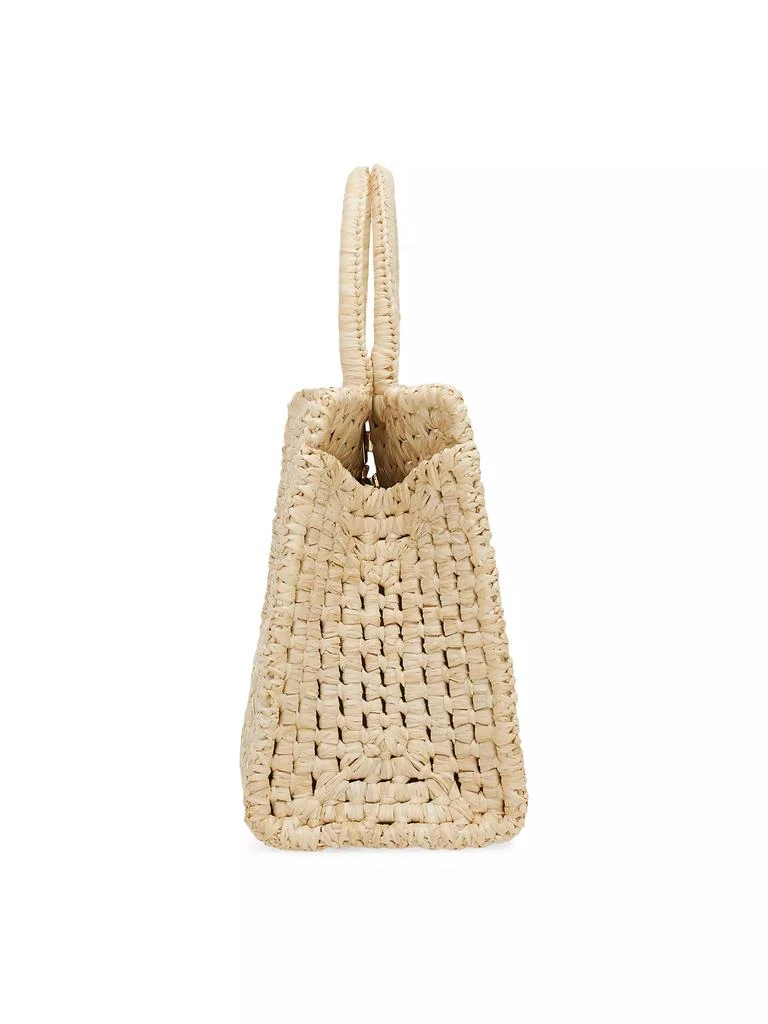 Salvatore Ferragamo Studio Small Basket Raffia Top Handle Bag 3