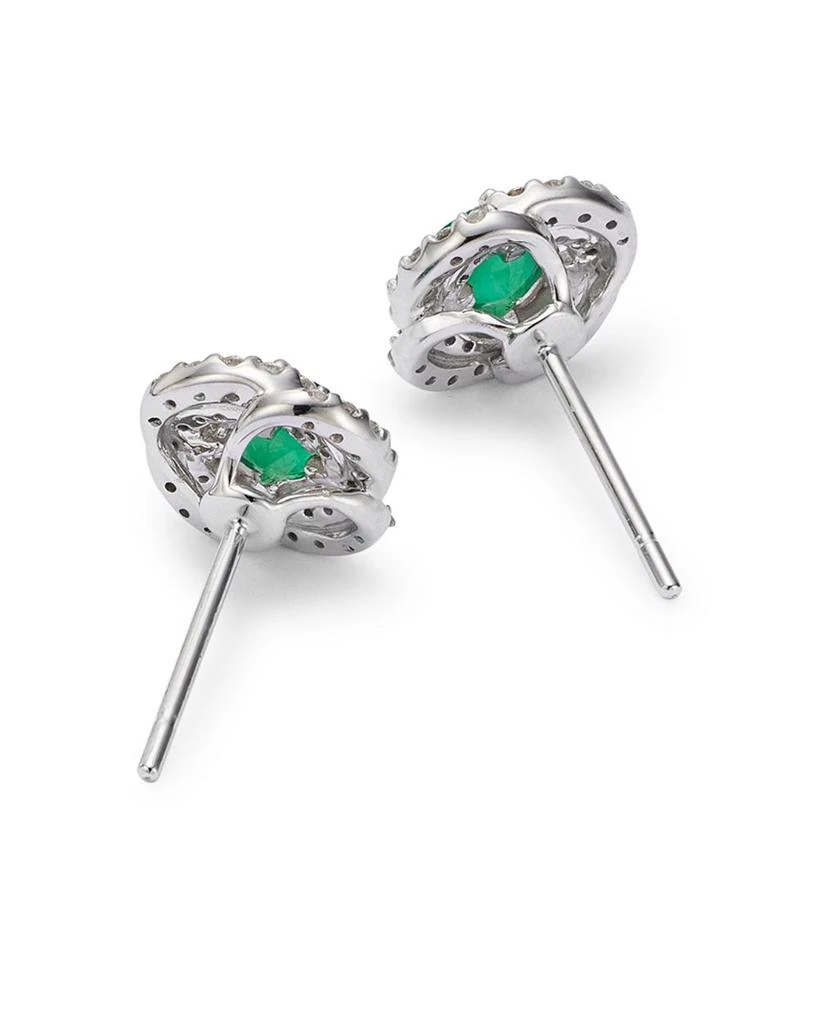 Bloomingdale's Emerald & Diamond Spiral Stud Earrings in 14K White Gold 4