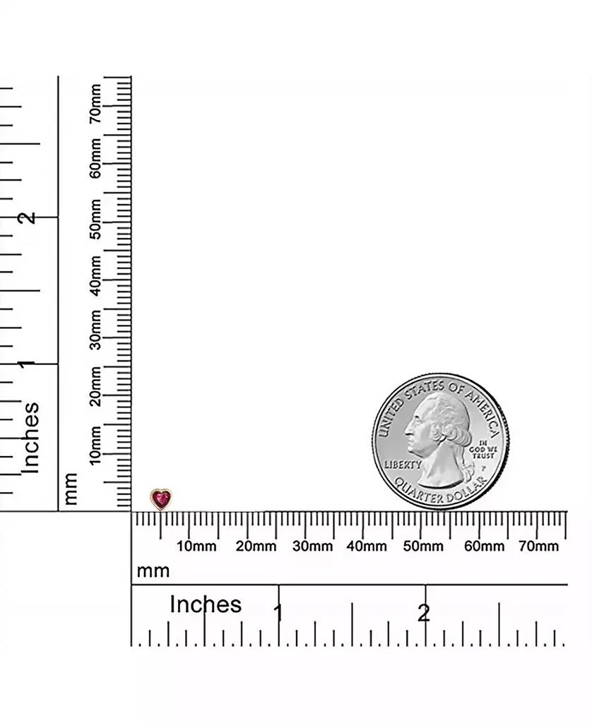 Bling Jewelry Tiny Cubic Zirconia Real Yellow 14K Real Yellow Gold Heart Stud Earrings 3